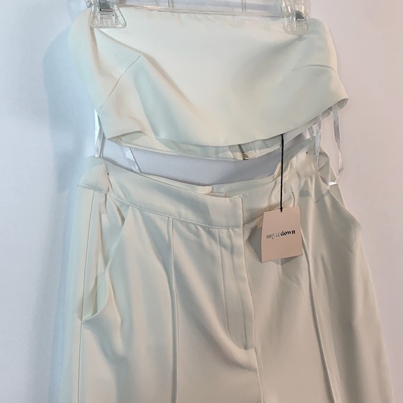 Superdown Remy Bandeau Pant Set in White Size S from REVOLVE - Picture 5 of 8